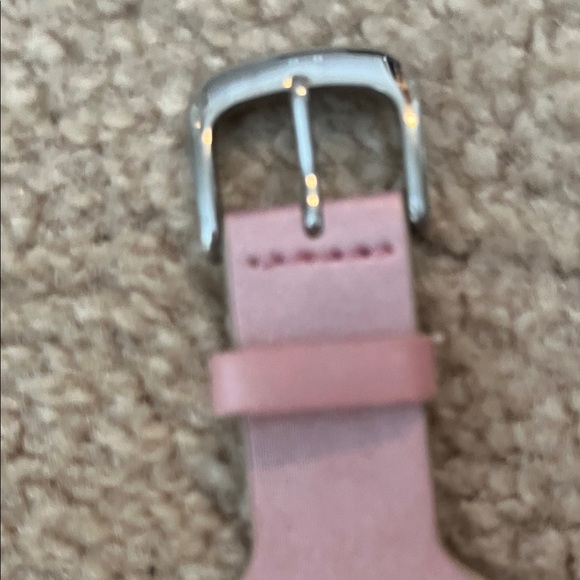 Guess Pink Rhinestone Cuff Watch with Silver Accents - Picture 3 of 6